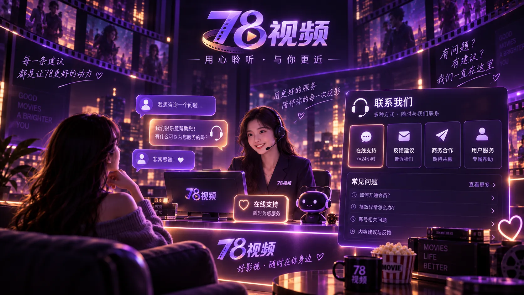 78视频内容反馈与页面联系说明